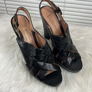 B. Makowsky Strappy Leather Pumps Size 8